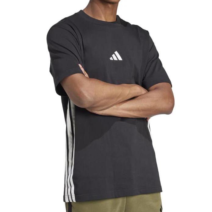 Adidas Camiseta JD1906 M 3 STRIPES Black Algodao -5-